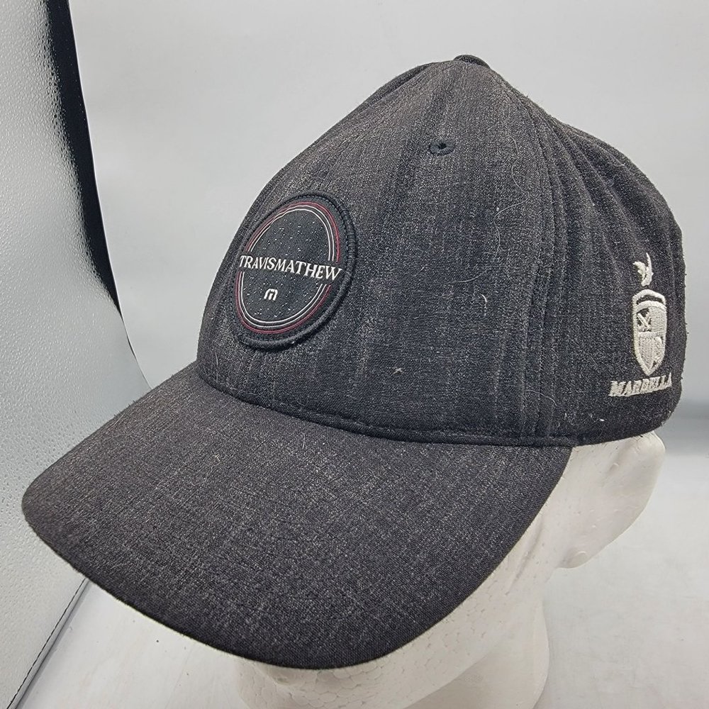 Travis Mathew Marbella Boston Sidecar Fitted Hat L XL Black Casual Outdoors